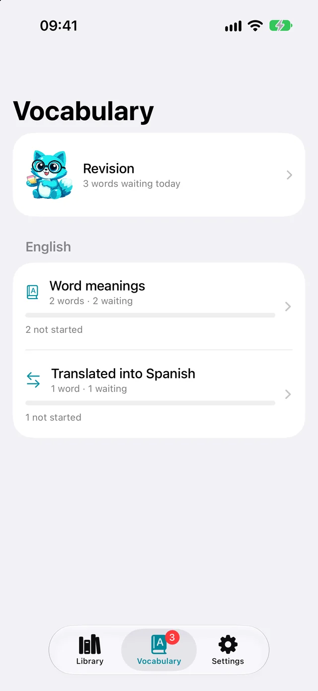 Your own vocabulary